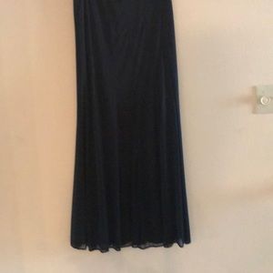 Onyx maxi skirt with sheer outer layer